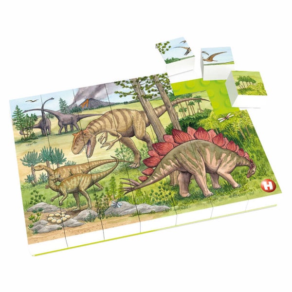 Hubelino Blokpuzzel Dinosaurus Wereld, 35st