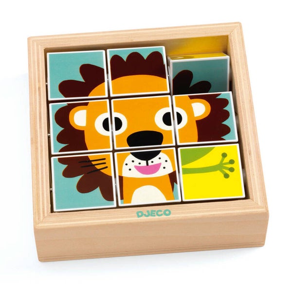 Djeco Houten Blokpuzzel, 9st.