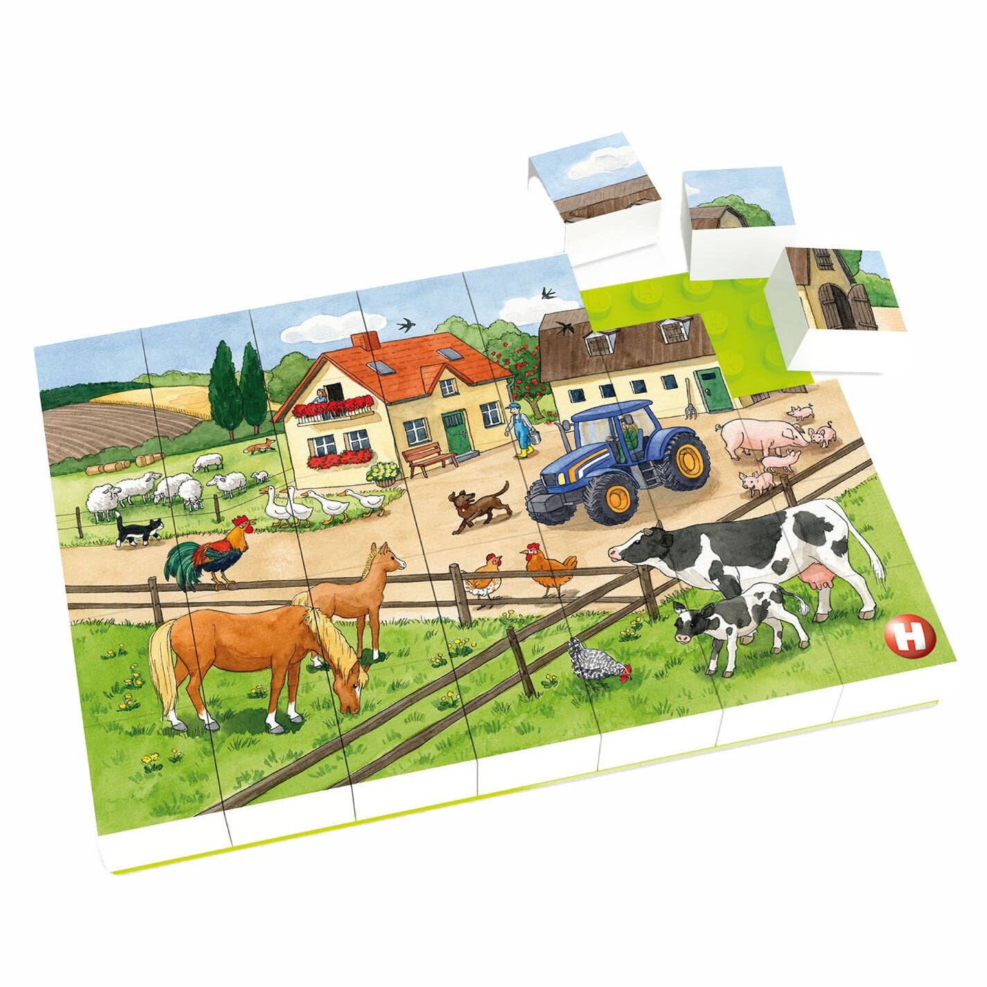 Hubelino Blokpuzzel Leven op de Boerderij, 35st