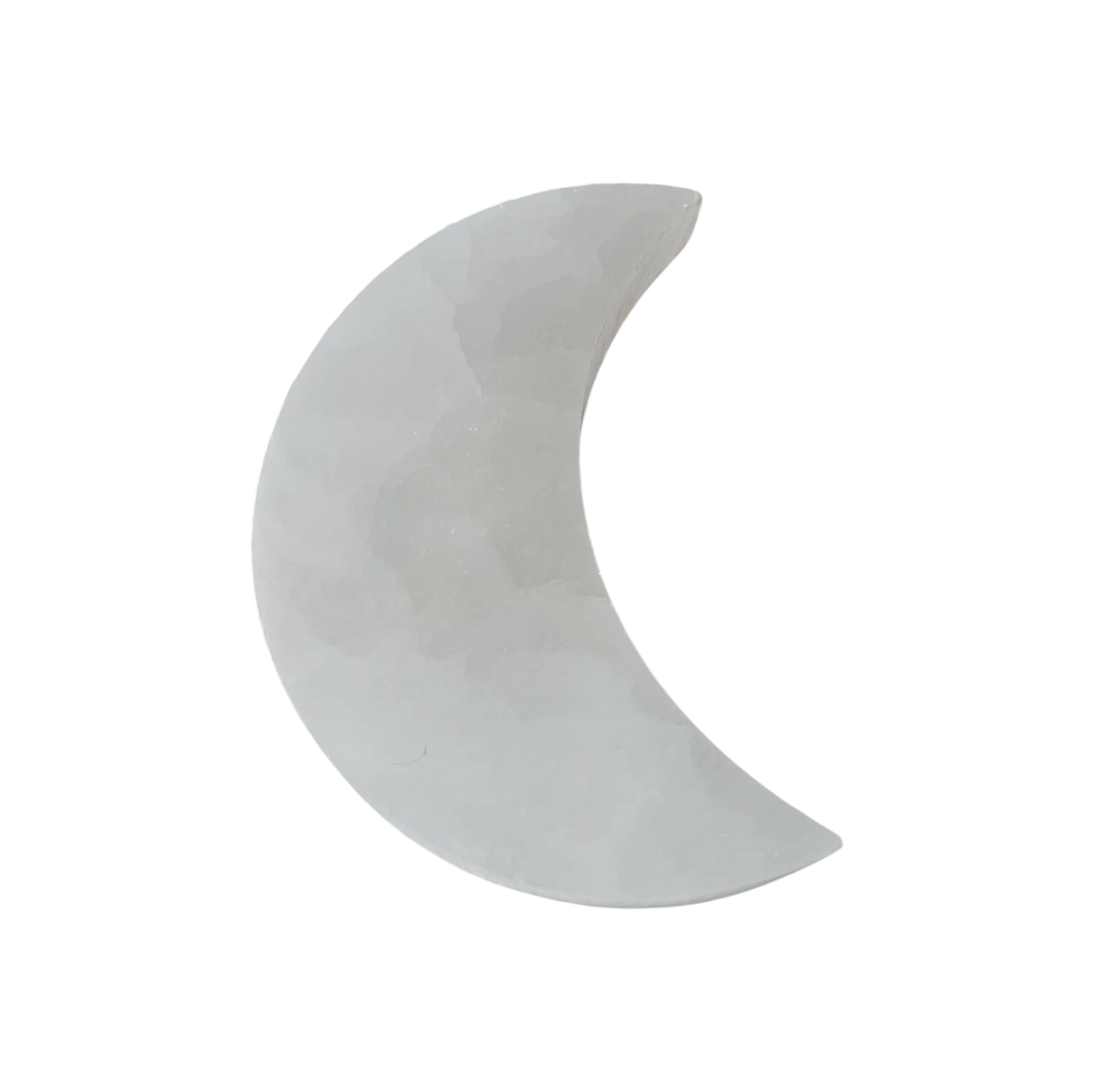 Edelsteen maan ca. 6 cm - Seleniet wit