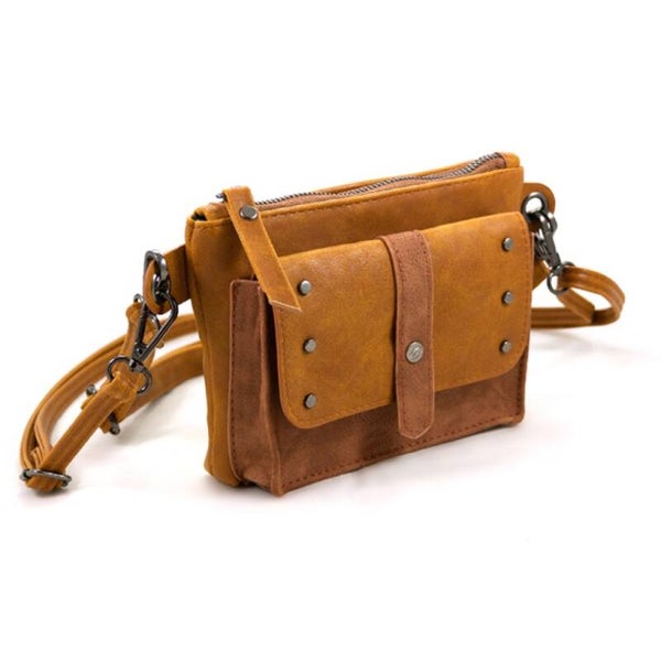 Oker/mosterd crossbody heuptasje