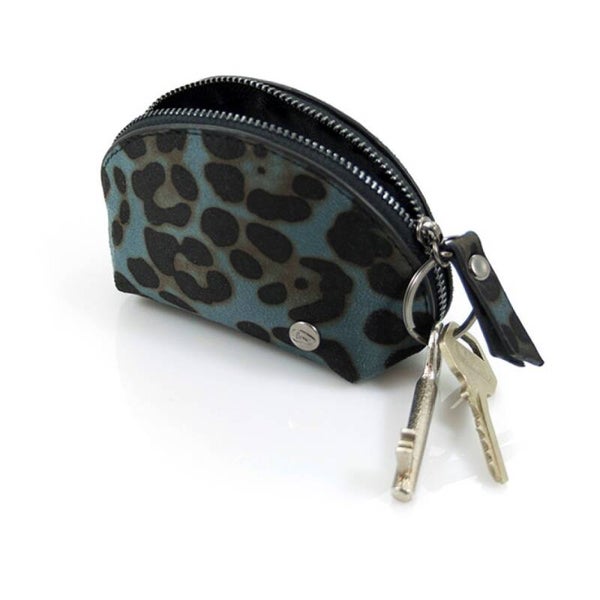 Sleutel- / tassenhanger tasje panter grijs
