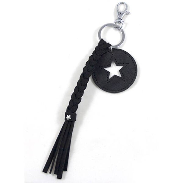 Tassenhanger zwart rond ster