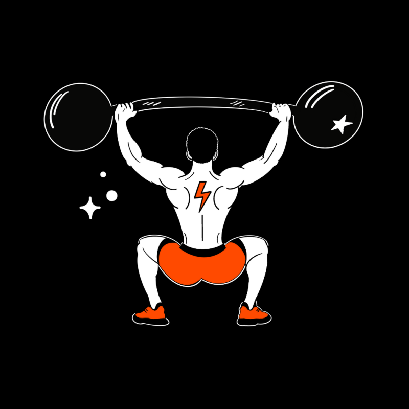 Power liften, back squat, deadliften, clean and jerk, snatchen