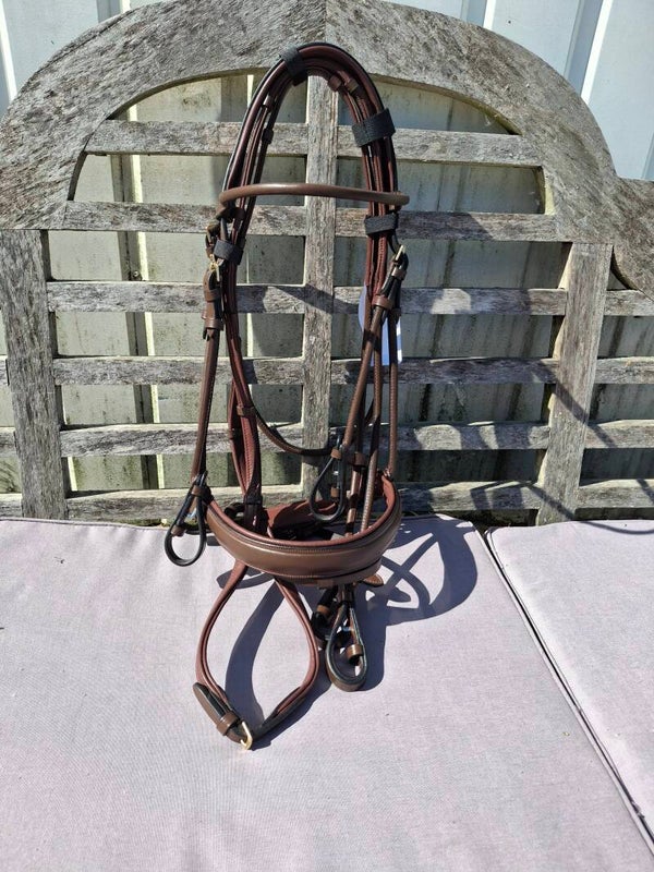 Rondgenaaid bruin hoofdstel "Luxe"