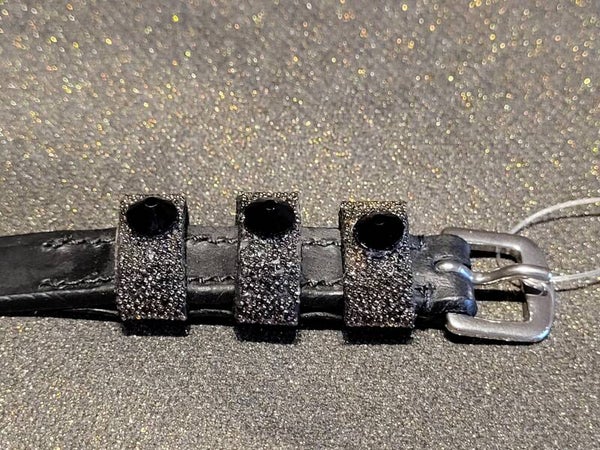 Spoorriem Crystal Fabric Black Onyx