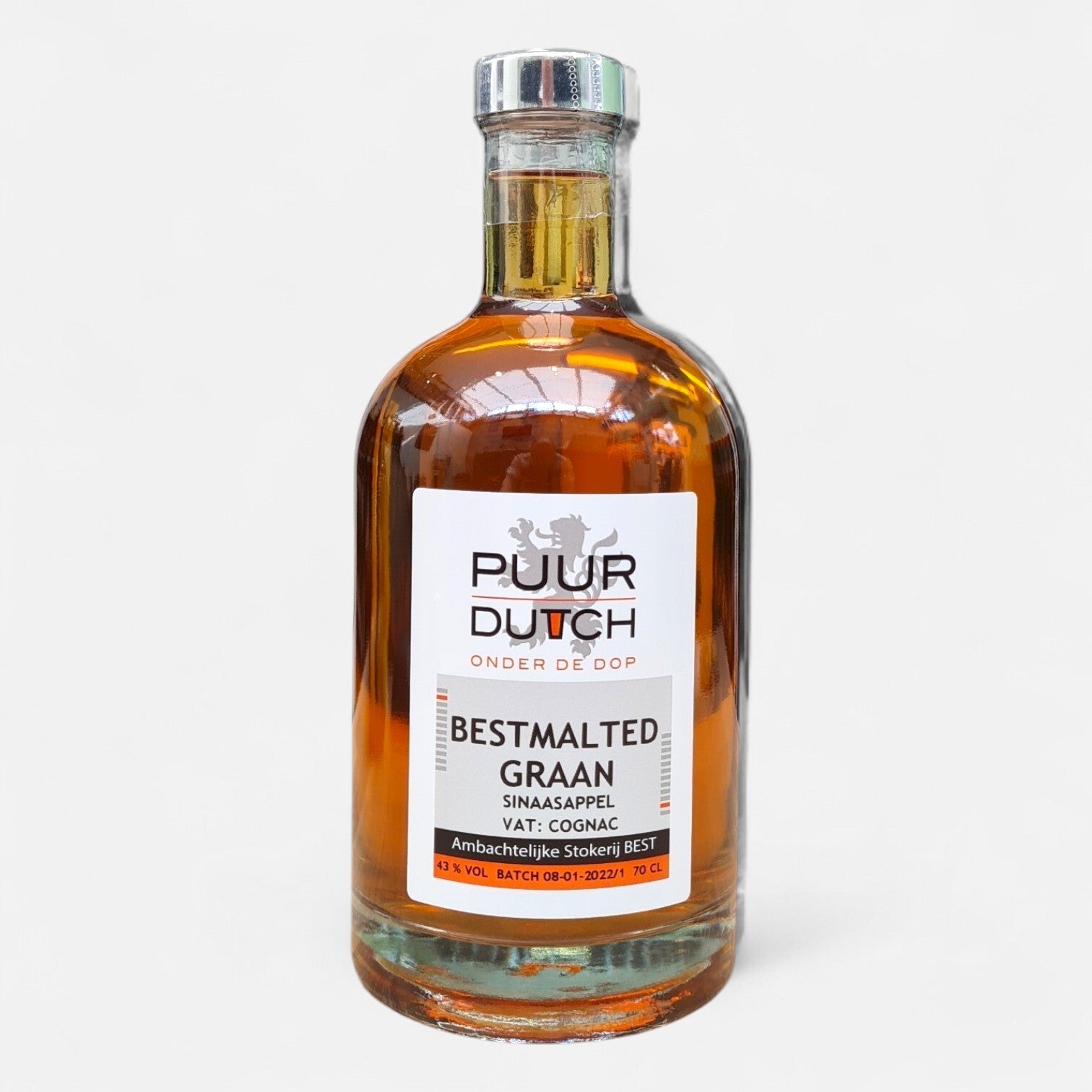 BESTMALTED GRAAN SINAASAPPEL single malt, single cask, fles 0,7 liter 43% alcohol