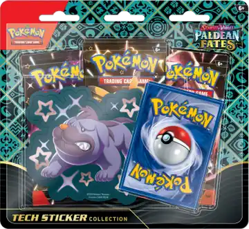 Paldean Fates || Tech Sticker Collection Blister Maschiff