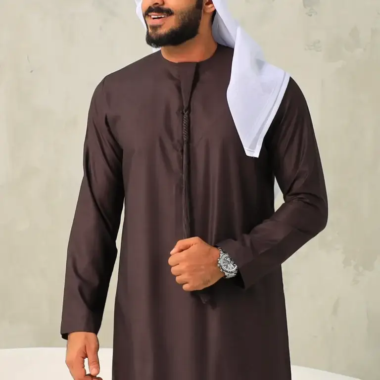 Premium Cotton Brown Emirati Thobe