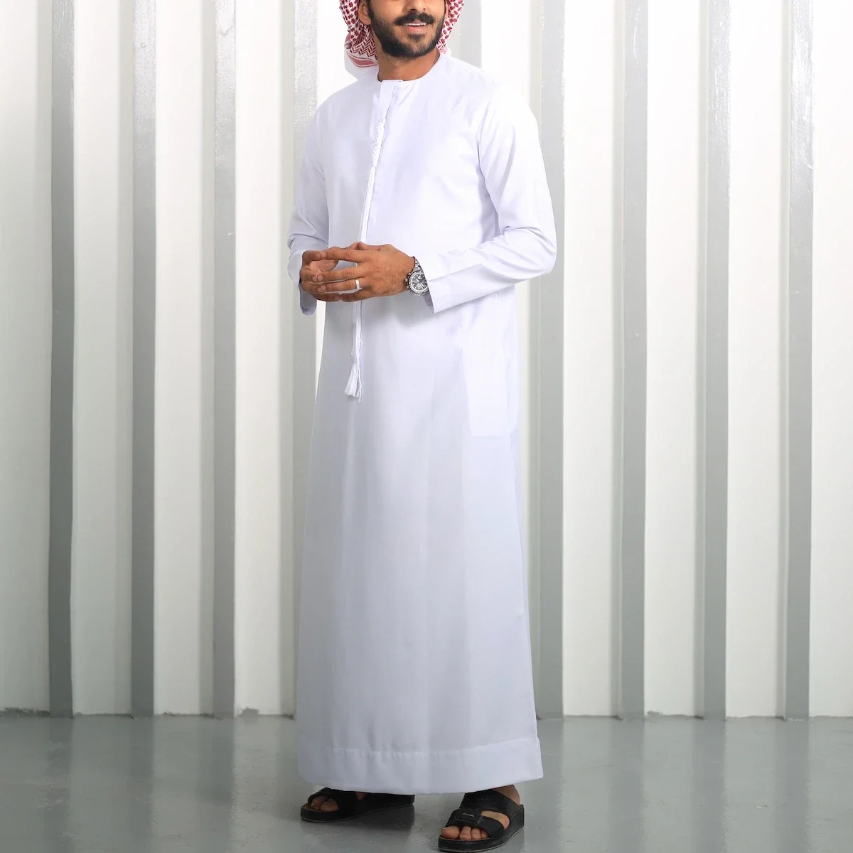 Premium Cotton White Emirati Thobe