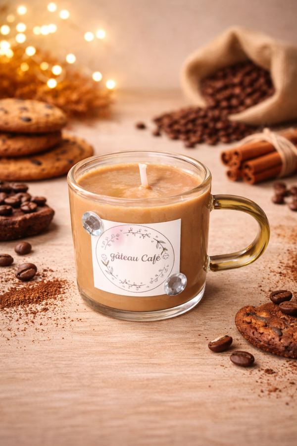 Mini chandelle gâteau café