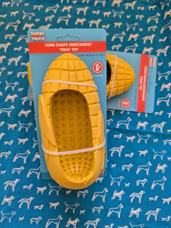 Corn shaped enrichment toy