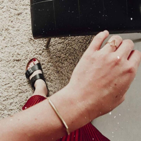 Armbandje kokertje oud goud of zilver