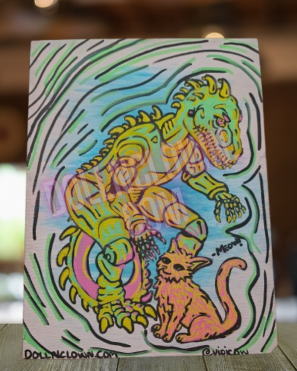 Original Painting - "Robodino!"