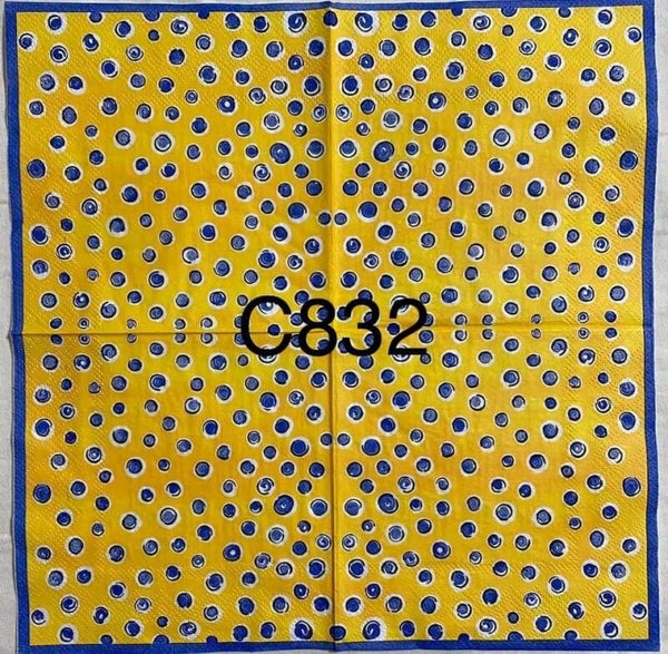 Design (C832) - Yellow Background with Blue Dots