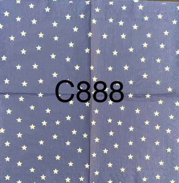 4th of July (C888) - Blue with Small White Starts Wallpaper