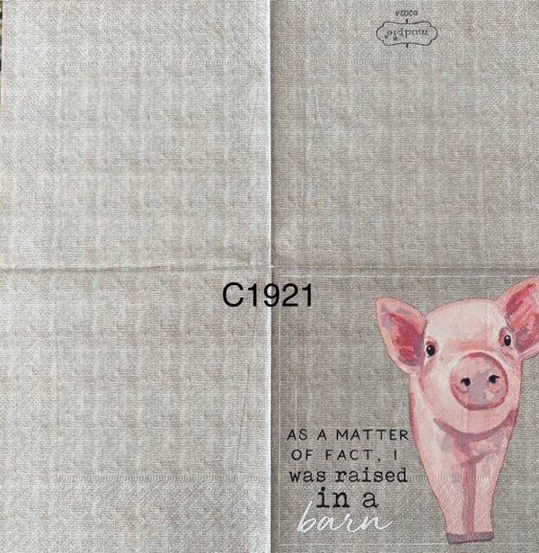 Animals (C1921) - Pig "As a matter of fact, I was raised in a barn"