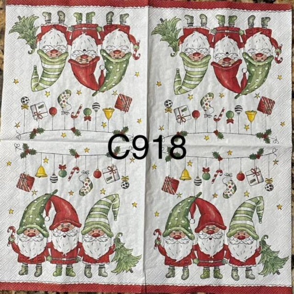 Gnomes (C918) - Three Gnomes Holding a Tree