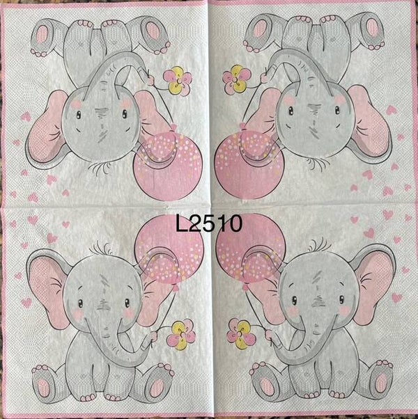 Baby (L2510) - Pink Baby Elephant with Balloon