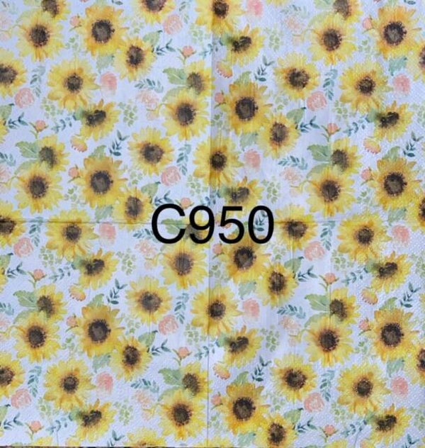 Sunflowers (C950) - Watercolor Sunflowers