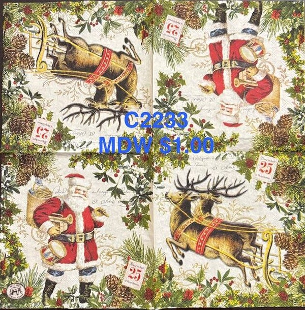 Christmas (C2233) - MDW Santa and Reindeer