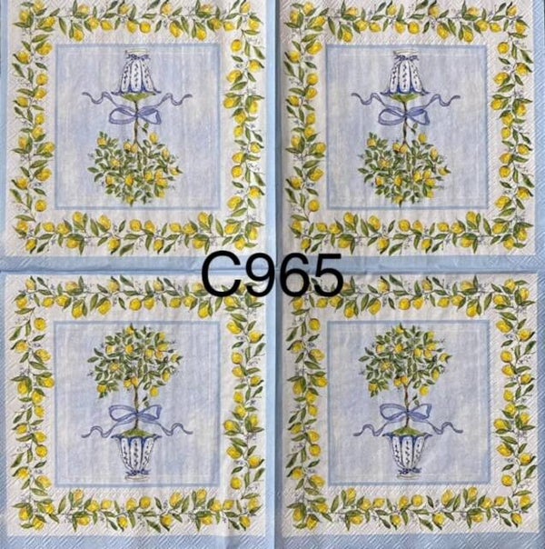 Fruits (C965) - Lemon Topiary in Pot