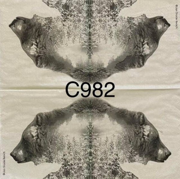 Animals (C982) - Bear with Forest Scene in Body