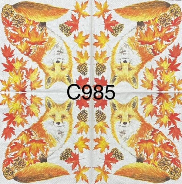 Animals (C985) - Fox with Leaves as Body