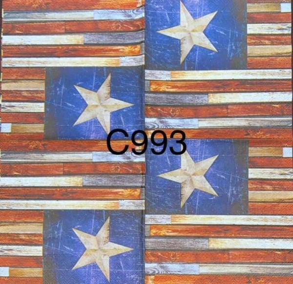 4th of July (C993) - Vintage Flag with One Big Star