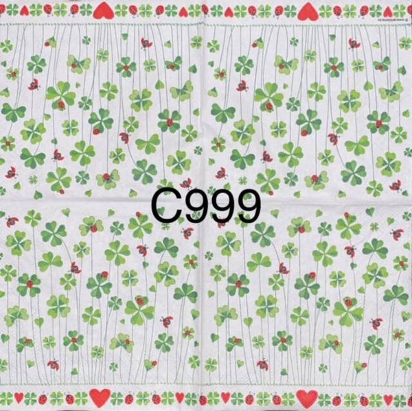 St. Patrick's Day (C999) - Clover and Hearts Wallpaper