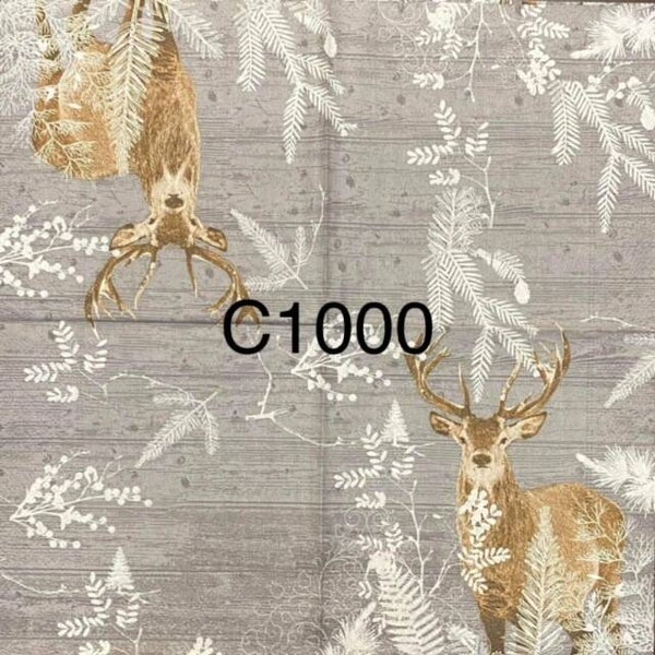 Deer (C1000) - Deer with White Plants