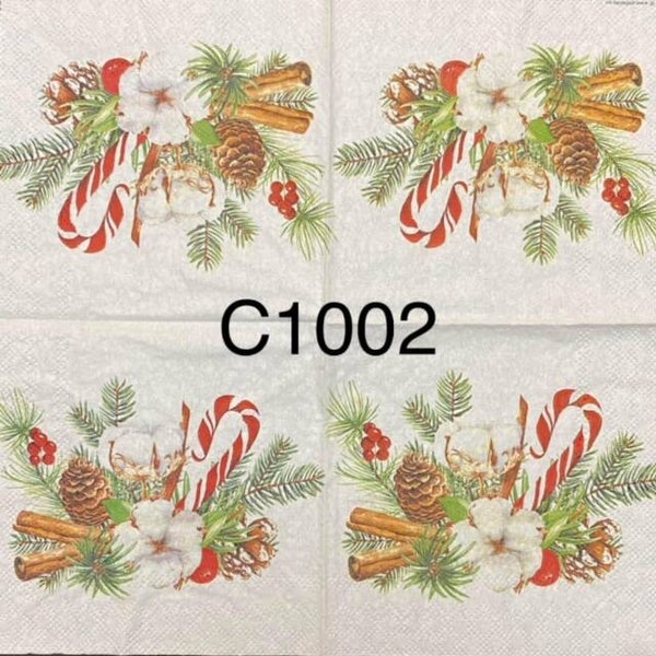 Christmas (C1002) - Candy Cane and Pinecone