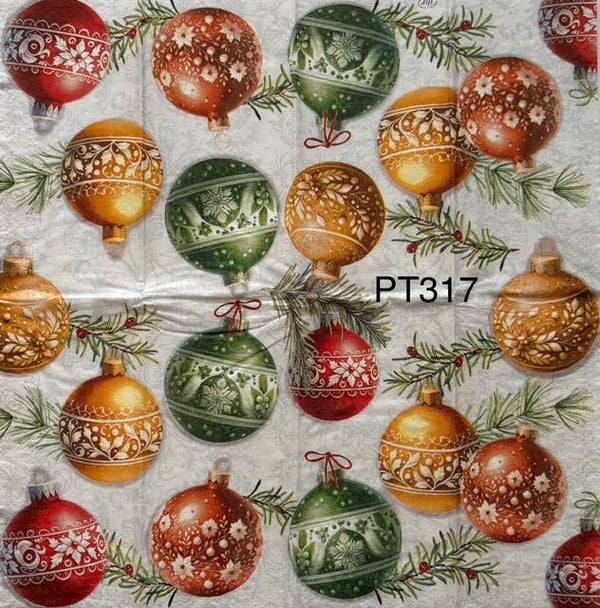 Christmas (PT317) - Ornaments Hanging from Pine Branches