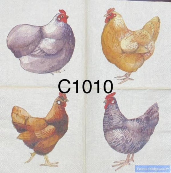 Birds (C1010) - Four Different Chicken Designs