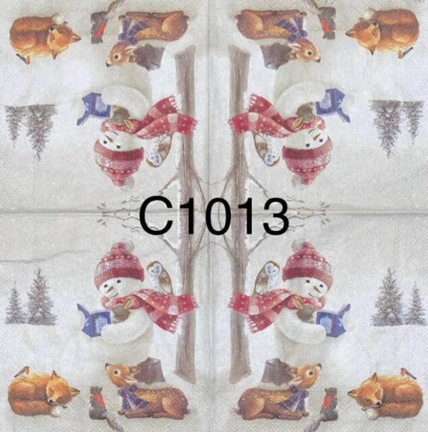 Christmas (C1013) - Snowman Reading to Animals