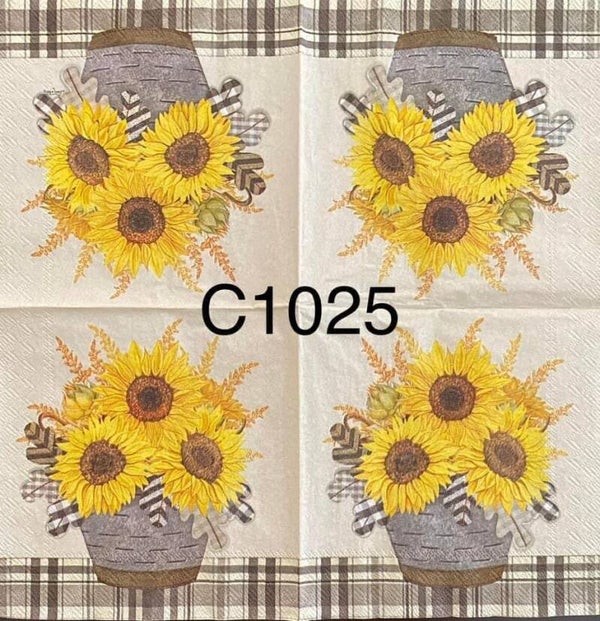 Sunflowers (C1025) - Sunflowers in Basket