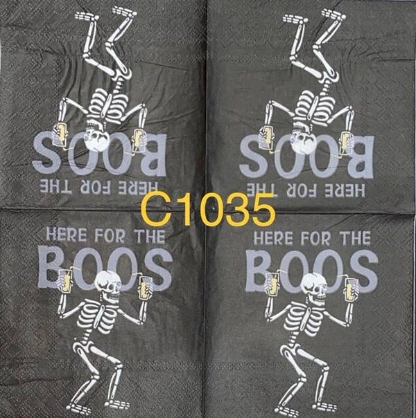 Halloween (C1035) - Skeleton "Here for the Boos"