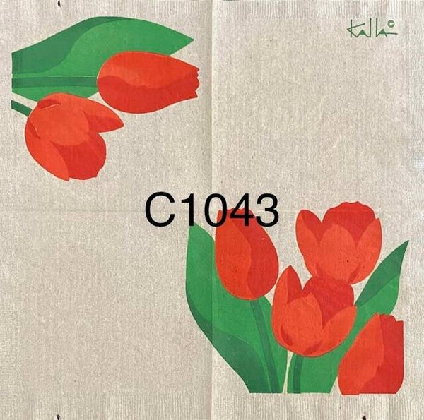 Flowers (C1043) - Vintage Red Tulips
