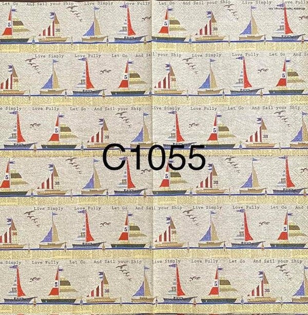Beach (C1055) - Small Sailboats