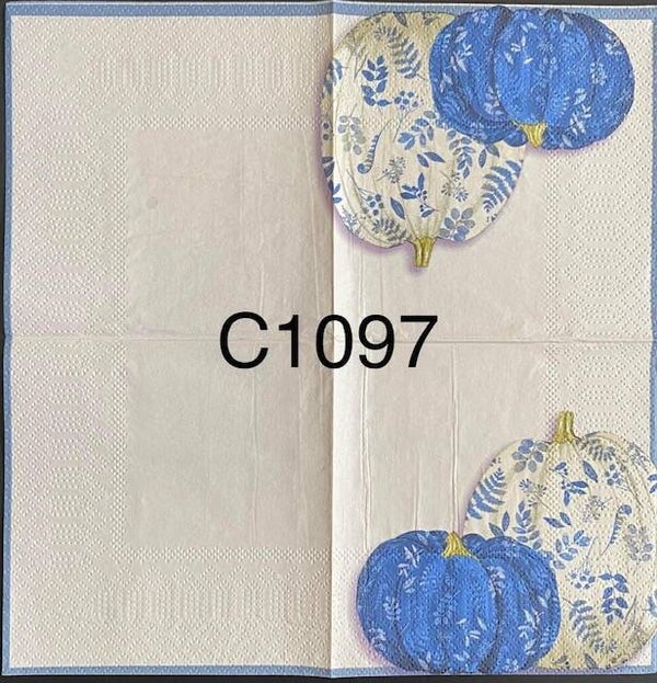 Fall (C1097) - Two Blue Pumpkins