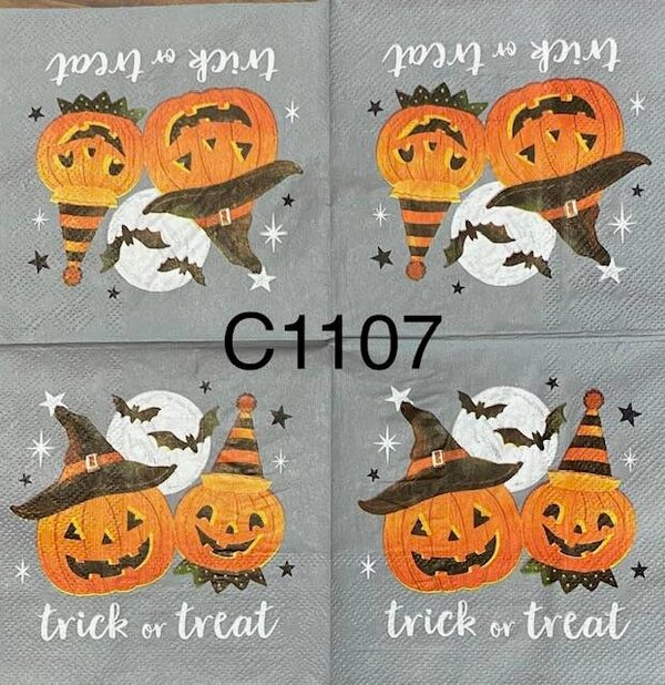 Halloween (C1107) - Two Pumpkins "Trick or Treat"