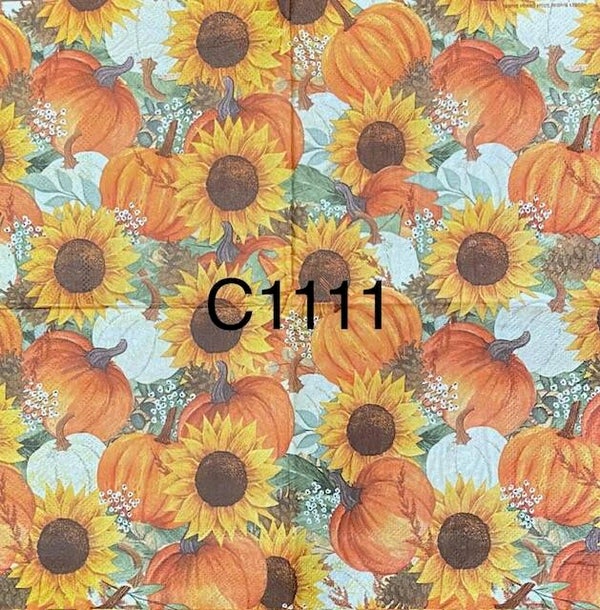 Fall (C1111) - Pumpkins and Sunflowers