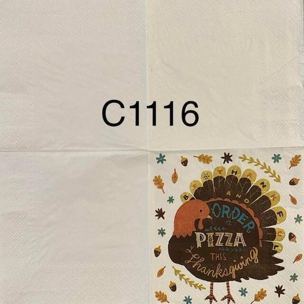 Bargain - Fall (C1116) - Turkey "Order Pizza this Thanksgiving" 1116