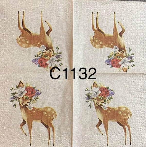 Deer (C1132) - Deer with Flower Headpiece
