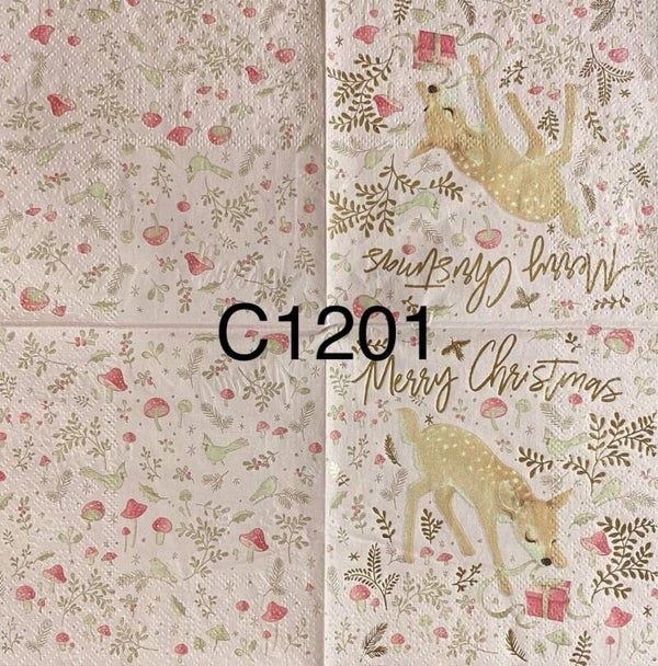 Deer (C1201) - Christmas Deer with Present