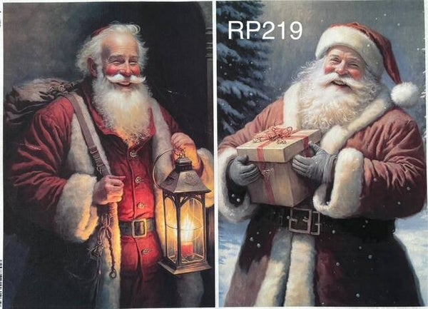 Christmas (RP219) - Santa Holding a Lantern/Santa Holding a Present