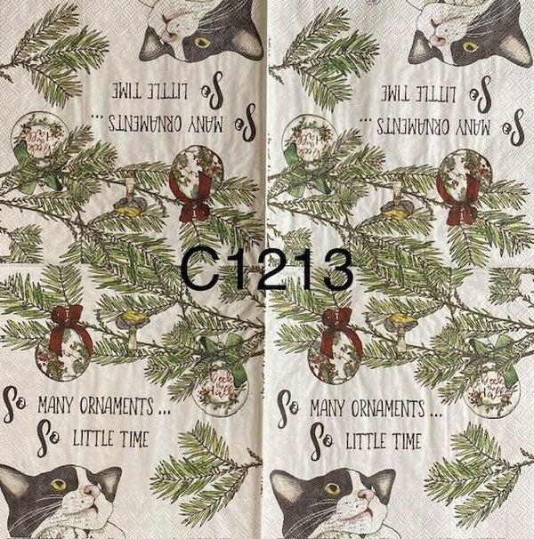 Cats (C1213) - Cats "So Many Ornaments So Little Time"