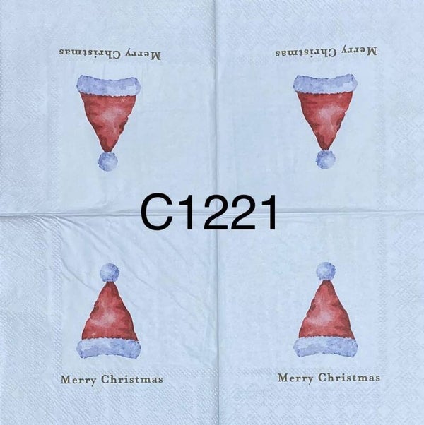 Christmas (C1221) - Santa Hat "Merry Christmas"