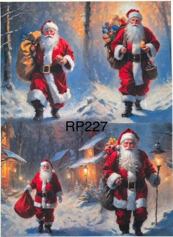 Christmas (RP227) - Four Images of Santa With Presents