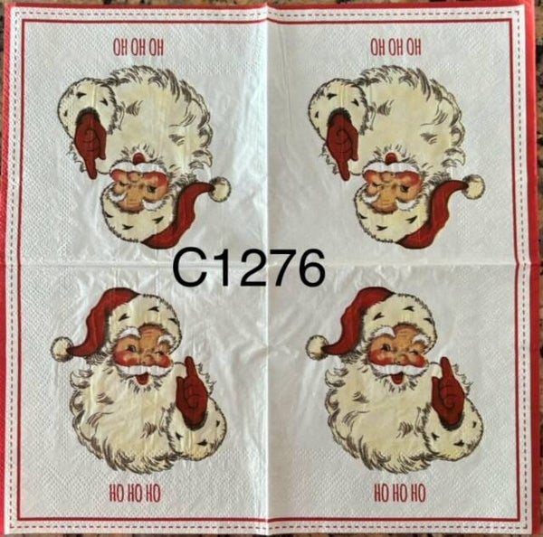 Christmas (C1276) - Santa Face Ho, Ho, Ho